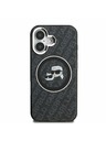 Karl Lagerfeld Karl Lagerfeld IML K&CH Heads Repeated Logo MagSafe Zadnji Ovitek za iPhone 16 Black