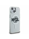 Karl Lagerfeld Karl Lagerfeld IML Bleščice Karl in Choupette Skica MagSafe Zadnji Pokrov za iPhone 15 Prozoren