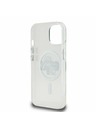 Karl Lagerfeld Karl Lagerfeld IML Bleščice Karl in Choupette Skica MagSafe Zadnji Pokrov za iPhone 15 Prozoren