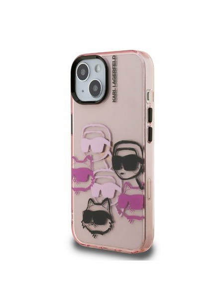 Karl Lagerfeld Karl Lagerfeld IML Multi K&CH Glave Zadnji Pokrov za iPhone 15 Roza