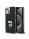 Karl Lagerfeld Karl Lagerfeld IML Akvarel Karl Zadnji Pokrov za iPhone 15 Črn