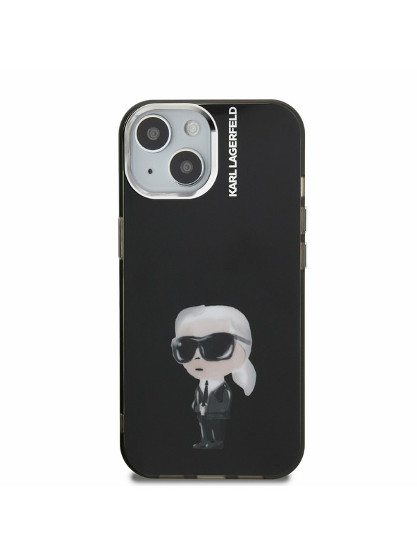 Karl Lagerfeld Karl Lagerfeld IML Akvarel Karl Zadnji Pokrov za iPhone 15 Črn