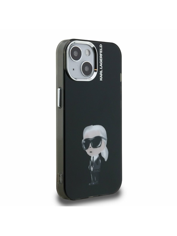 Karl Lagerfeld Karl Lagerfeld IML Akvarel Karl Zadnji Pokrov za iPhone 15 Črn