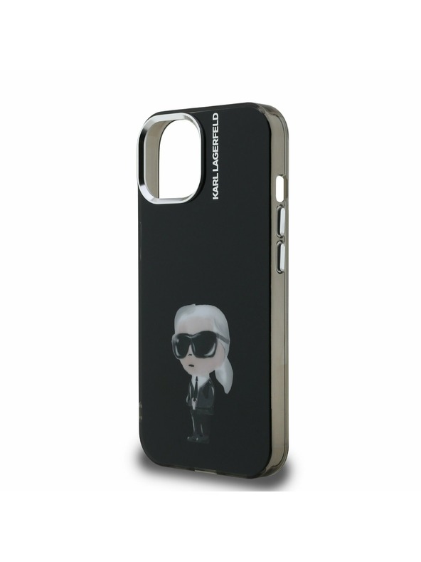 Karl Lagerfeld Karl Lagerfeld IML Akvarel Karl Zadnji Pokrov za iPhone 15 Črn