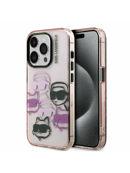 Karl Lagerfeld Karl Lagerfeld IML Multi K&CH Glave Zadnji Pokrov za iPhone 15 Pro Roza
