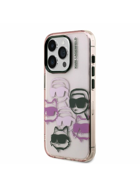 Karl Lagerfeld Karl Lagerfeld IML Multi K&CH Glave Zadnji Pokrov za iPhone 15 Pro Roza