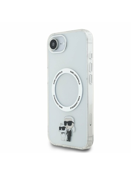 Karl Lagerfeld Karl Lagerfeld IML Karl in Choupette MagSafe Zadnji Pokrov za iPhone 16e Prozoren