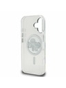 Karl Lagerfeld Karl Lagerfeld IML Bleščice Karl in Choupette Skica MagSafe Zadnji Pokrov za iPhone 16 Prozoren