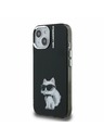 Karl Lagerfeld Karl Lagerfeld IML Akvarel Choupette Zadnji Pokrov za iPhone 15 Črn