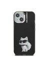 Karl Lagerfeld Karl Lagerfeld IML Akvarel Choupette Zadnji Pokrov za iPhone 15 Črn
