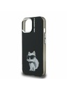 Karl Lagerfeld Karl Lagerfeld IML Akvarel Choupette Zadnji Pokrov za iPhone 15 Črn