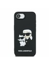 Karl Lagerfeld Karl Lagerfeld 3D Gumijast Karl in Choupette Zadnji Pokrov za iPhone 16e Črn