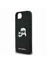 Karl Lagerfeld Karl Lagerfeld Fixed Glitter Metal K&CH zadnji pokrov za iPhone 16e Black