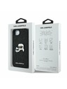 Karl Lagerfeld Karl Lagerfeld Fixed Glitter Metal K&CH zadnji pokrov za iPhone 16e Black