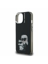 Karl Lagerfeld Karl Lagerfeld IML Aquarelle Karl and Choupette zadnji pokrov za iPhone 15 Black