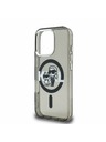 Karl Lagerfeld Karl Lagerfeld IML Glitter Karl and Choupette Sketch MagSafe zadnji pokrov za iPhone 16 Pro Black