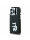 Karl Lagerfeld Karl Lagerfeld IML Aquarelle Choupette zadnji pokrov za iPhone 15 Pro Black