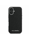 Karl Lagerfeld Karl Lagerfeld Grained PU Repeated Logo MagSafe zadnji pokrov za iPhone 16 Black