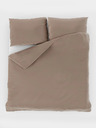 Kvalitex Francosko satinasto posteljnino s črtami 1+2, 200x200, 70x90 cm bež Kvalitex