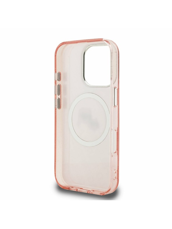 Karl Lagerfeld Karl Lagerfeld IML K&CH Heads Repeated Logo MagSafe Zadnji ovitek za iPhone 16 Pro Pink