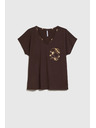 Moodo Ženska bombažna majica Moodo – rjava