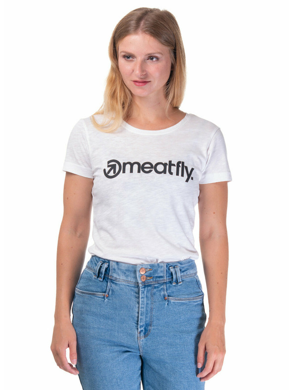 Meatfly Meatfly ženska majica Ladies MF Logo B - White | Velikost