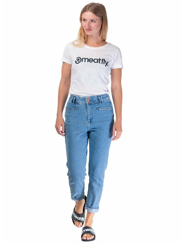 Meatfly Meatfly ženska majica Ladies MF Logo B - White | Velikost