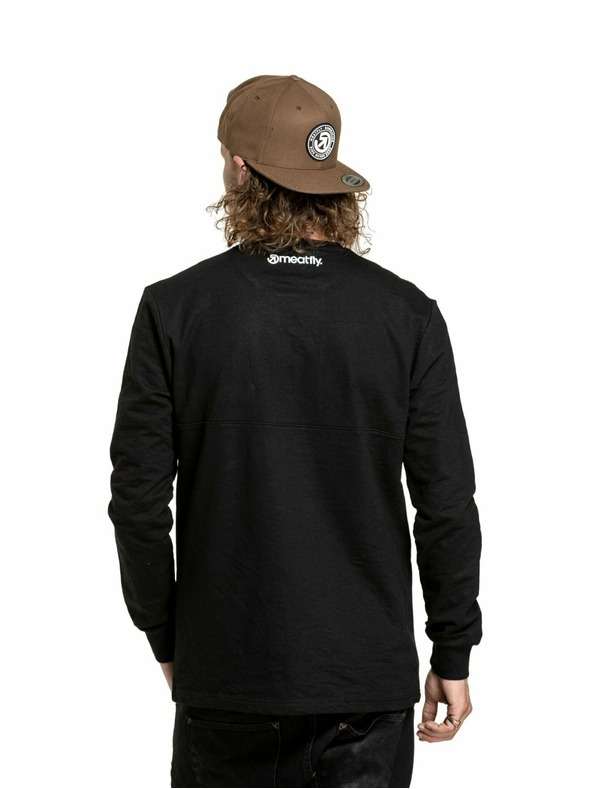 Meatfly Meatfly moška majica z dolgimi rokavi Harvey Black | Črna | Velikost