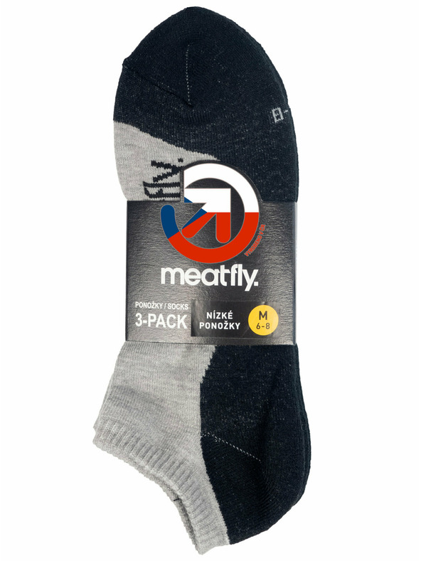 Meatfly Meatfly ponožky Boot Triple pack Grey | Sivá | Veľkosť