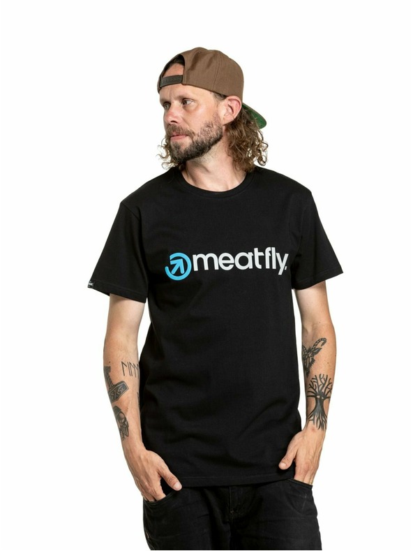 Meatfly Meatfly moška majica Joe Grey/Black | Črna | Velikost S | 100% bombaž