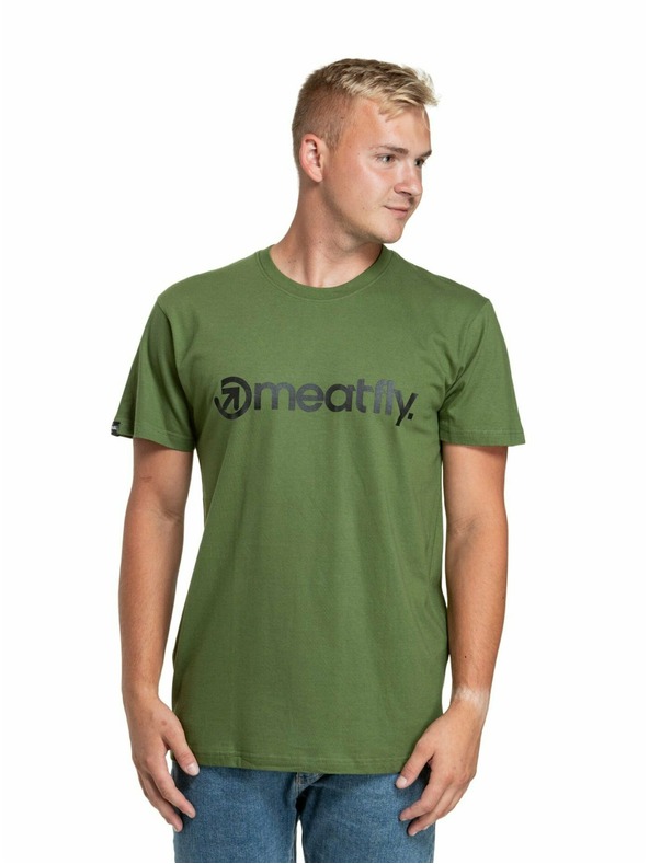 Meatfly Meatfly komplet moških majic MF Logo Multipack Charcoal Heather/Olive/Navy Heather | Siva