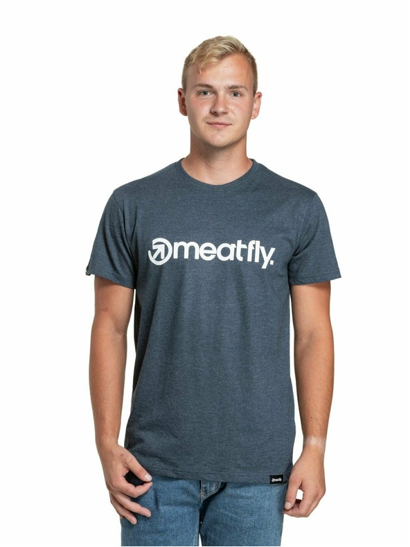 Meatfly Meatfly komplet moških majic MF Logo Multipack Charcoal Heather/Olive/Navy Heather | Siva