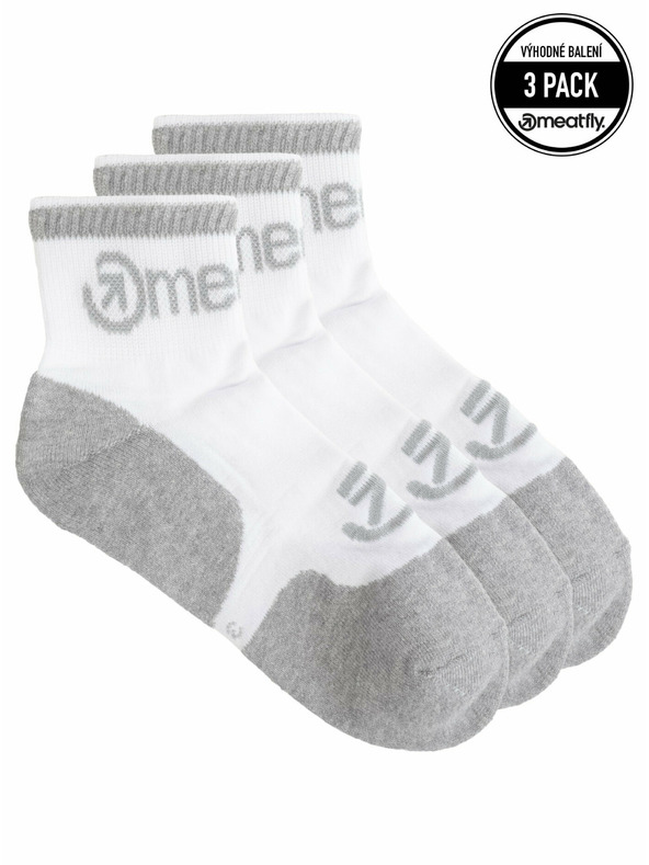 Meatfly Meatfly Socks Middle Triple Pack White | White | Size