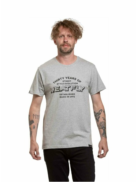 Meatfly Meatfly moška majica Yvans Written Patch Grey