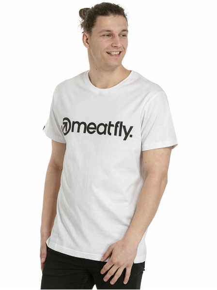 Meatfly Meatfly moška majica MF Logo White | Bela | Velikost M | 100% bombaž