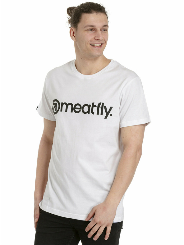 Meatfly Meatfly moška majica MF Logo White | Bela | Velikost M | 100% bombaž