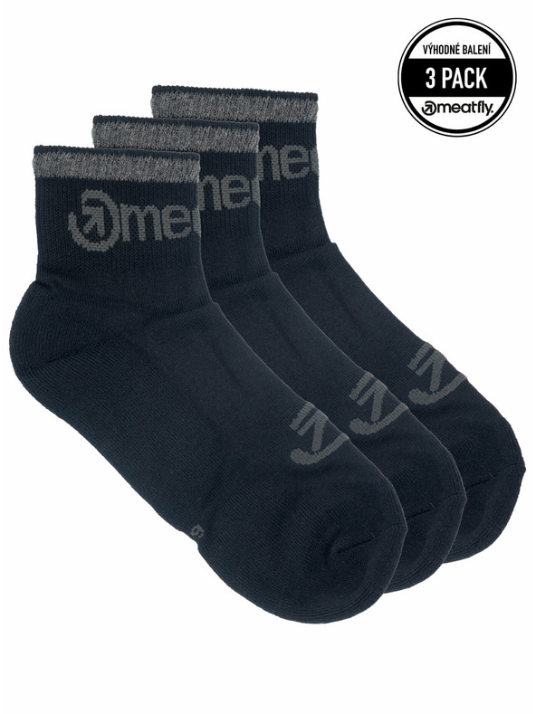 Meatfly Meatfly Socks Middle Triple Pack Black | Black | Size