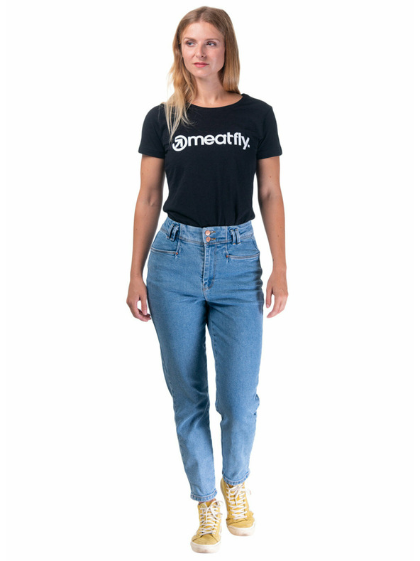 Meatfly Meatfly ženska majica Ladies MF Logo A - Black | Velikost M | 100% bombaž
