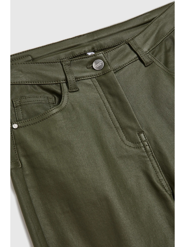 Moodo Ženske hlače sveže olivno zelene