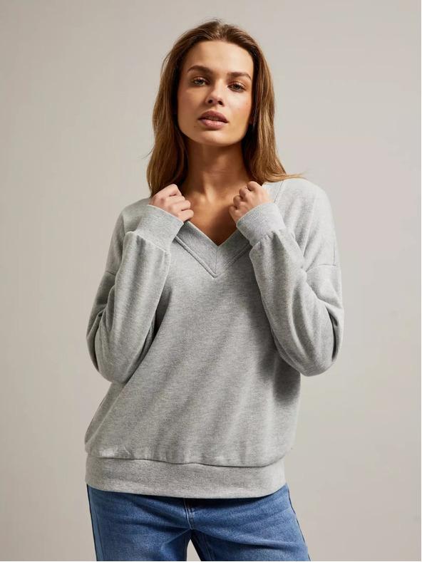 Moodo Ženska jopa siva melanž