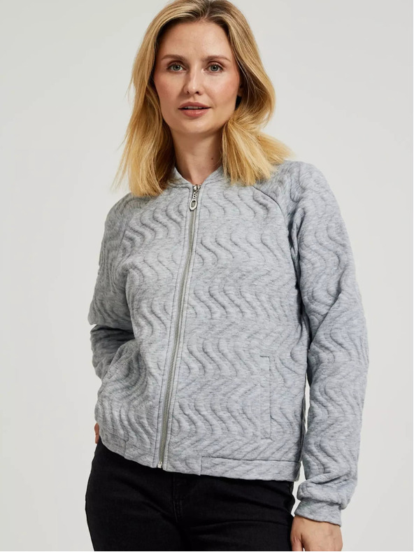 Moodo Ženska jopa svetlo siva