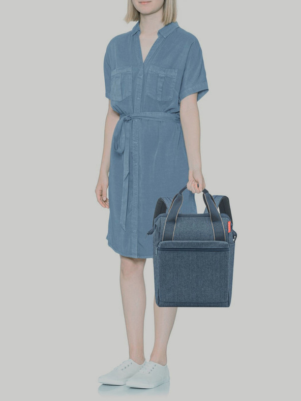 Reisenthel Temno modra džins nahrbtnik in torba 2v1 Reisenthel Allrounder R Herringbone Dark Blue