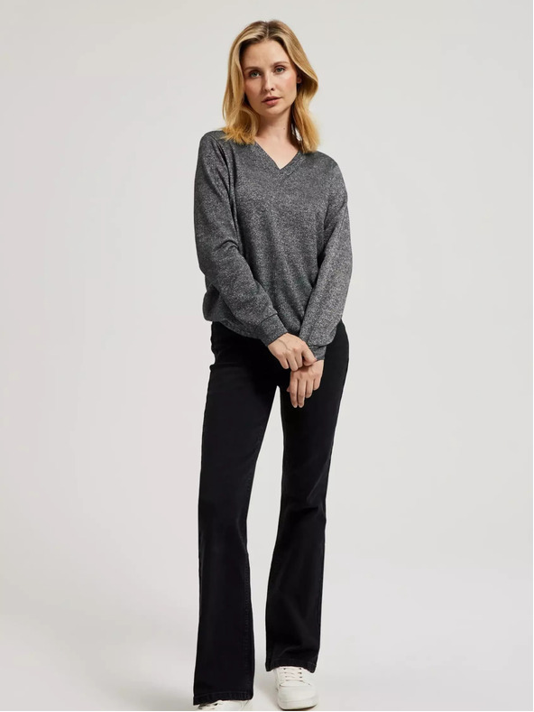 Moodo Ženski pulover - siva melanž