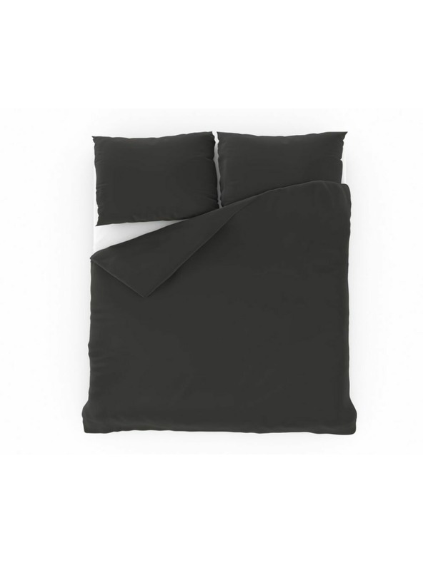 Kvalitex Jednofarebné bavlnené posteľné obliečky 140x200, 70x90cm tmavo šedé Kvalitex