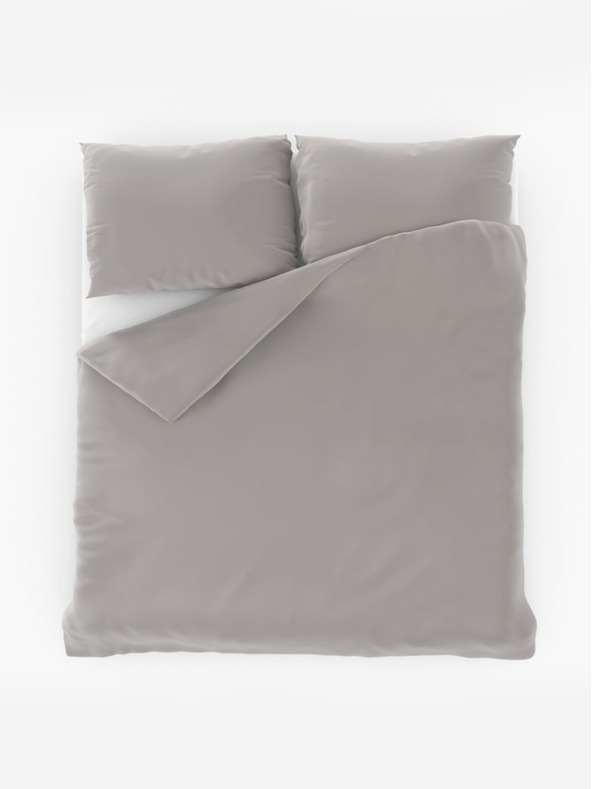 Kvalitex Svilena posteljnina Luxury Collection 140x200, 70x90 cm svetlo sive barve Kvalitex