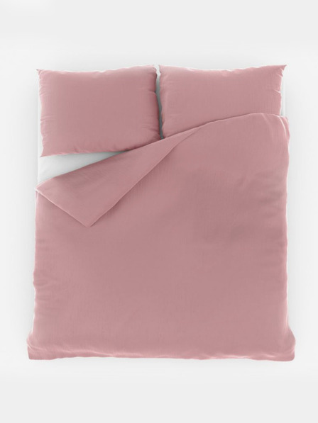 Kvalitex Francoska muslinska posteljnina 220x200, 70x90cm roza Kvalitex