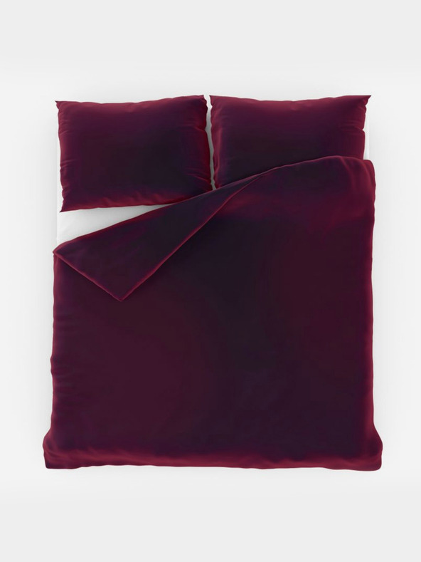 Kvalitex Svileni podaljšan komplet posteljnine LUXURY COLLECTION 140x220, 70x90 cm vinsko rdeč Kvalitex