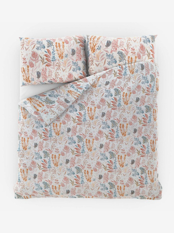 Kvalitex Satenasta francoska prevleka Luxury Collection 1+2, 220x200, 70x90cm Coral garden Kvalitex