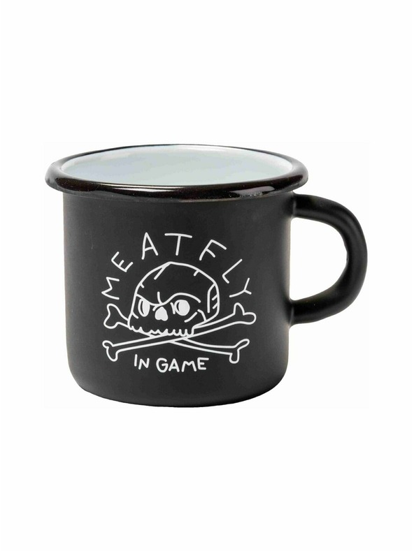 Meatfly Meatfly emajlirana kovinska skodelica 0,4 L | Črna | Prostornina 0,4 L