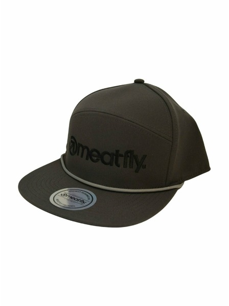 Meatfly Meatfly kapa Creeper 6 Panel Snapback Siva / Črna logotip